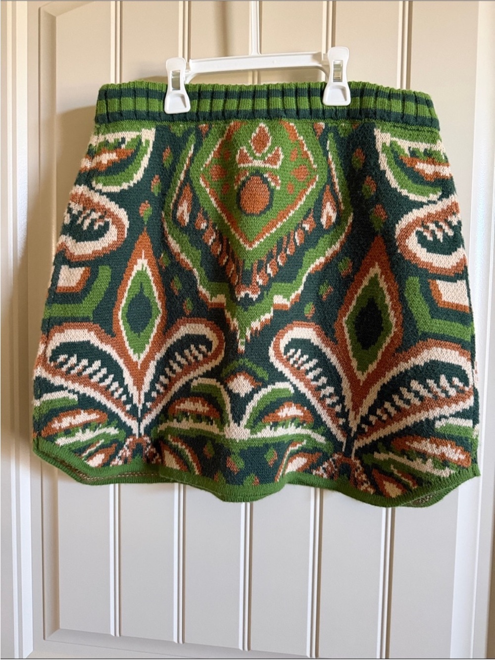 FARM Rio Pinneaple Ikat Knit Skirt XS